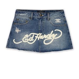 Denim Ed Hardy skirt